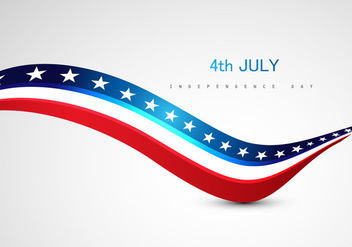 4th July Independence Day Text On Grey Background - vector gratuit #354859